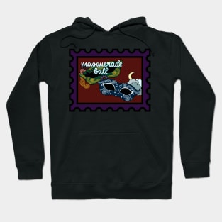 Masquerade Ball Postage Stamp Hoodie